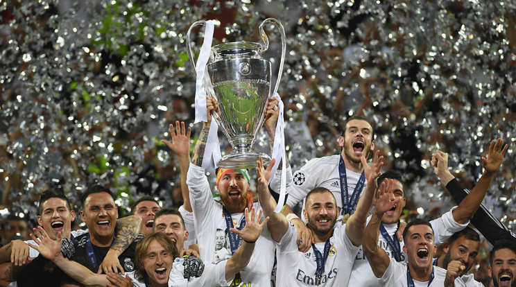 A Real mindig megnyerte 
a BL-fináléit. Sergio 
Ramosék legutóbb tavaly 
diadalmaskodtak/Fotó:Europress-Getty Images