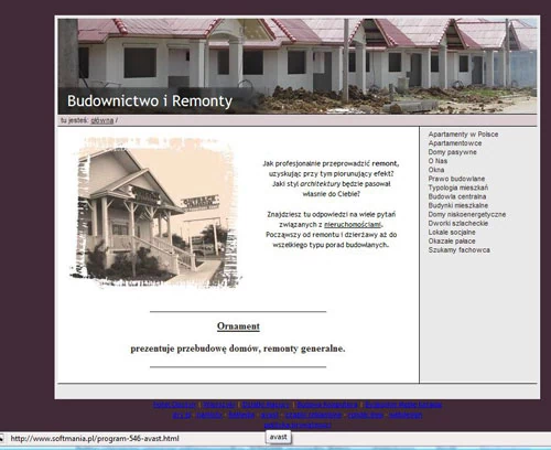 Budownictwo i remonty uwielbiają program antywirusowy na stronie Softmanii. http://www.ornament.szczecin.pl/.