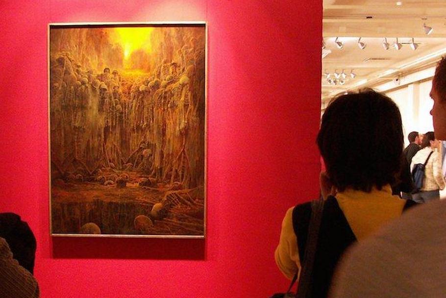 Wernisaż wystawy malarstwa w Galerii Sztuki Współczesnej BWA pt. "Mroczne wizje", czyli 50 obrazów z kolekcji Anny i Piotra Dmochowskich.