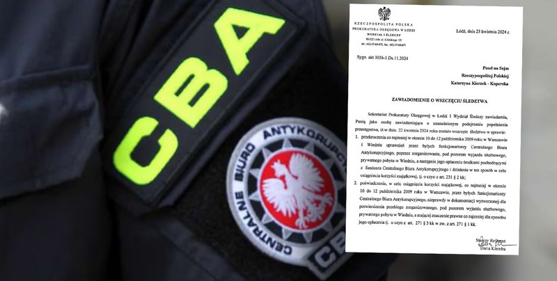Funkcjonariusze CBA pojechali "służbowo" do Wiednia. Prokuratura wszczęła śledztwo
