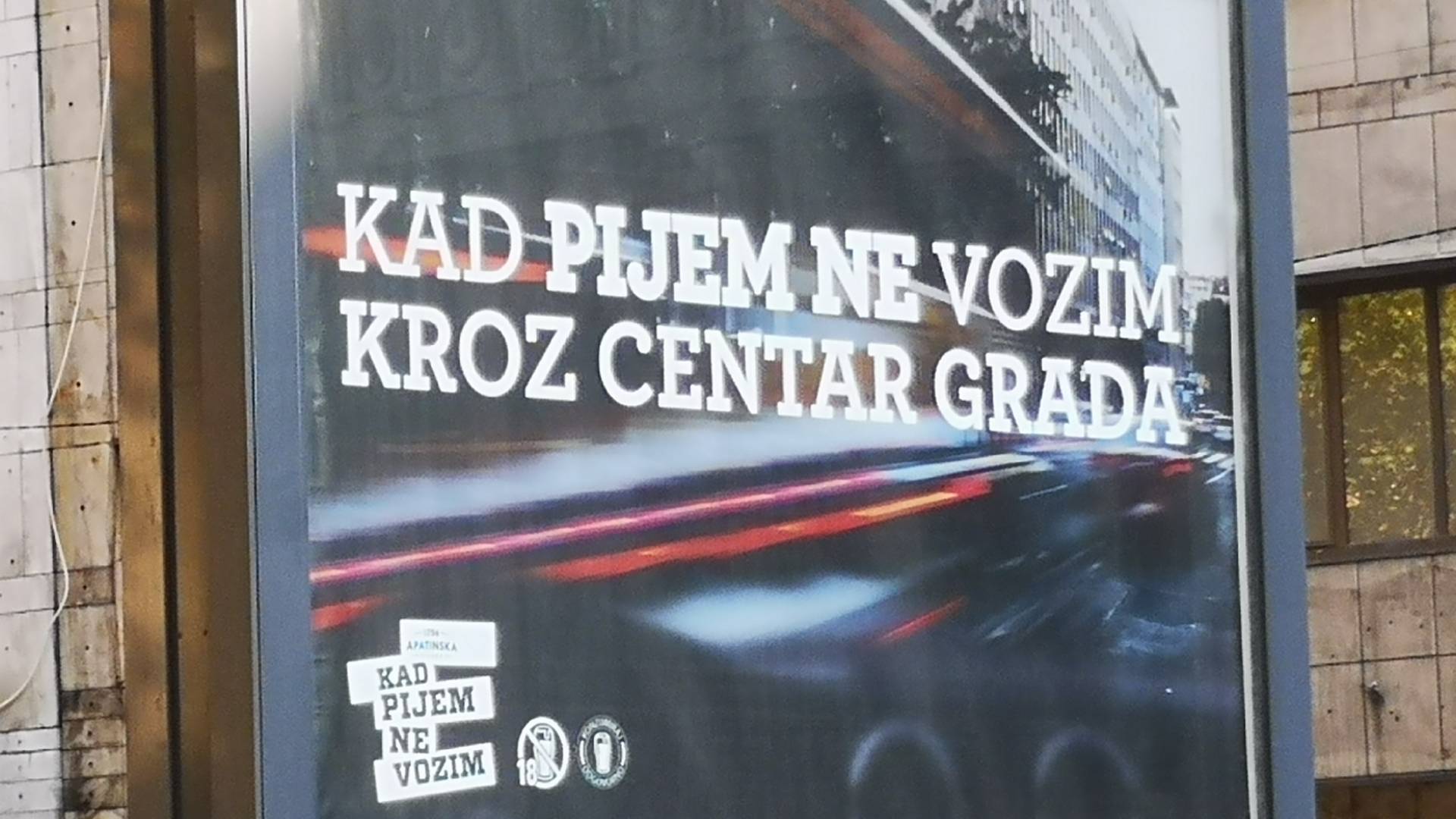 Kad pijem, ne vozim - kroz centar grada