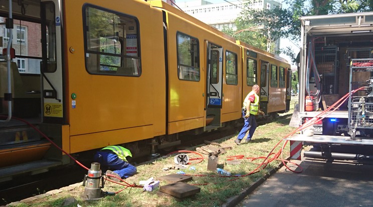 Gázolt a 24-es villamos - Fotó: Blikk