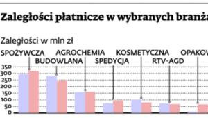 Zaległości płatnicze w wybranych branżach