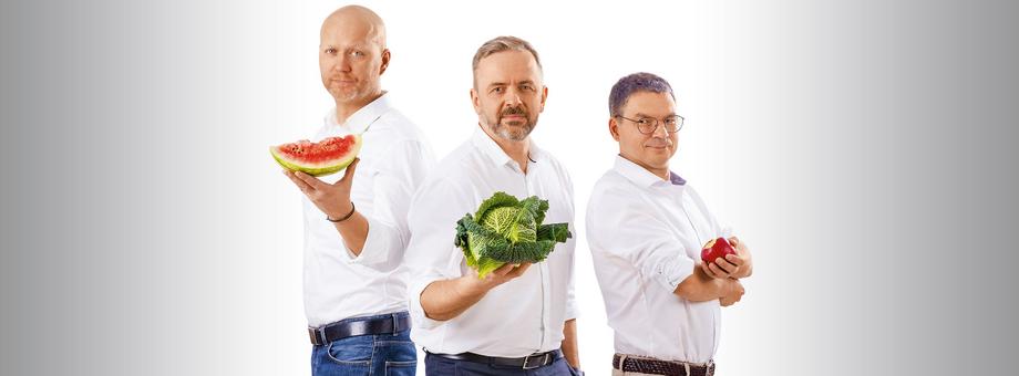 Od lewej: Krzysztof Czaplicki, Andrzej Wolan i Mariusz Bosiak. Twórcy Fresh Inset wykorzystują swoje chemiczne i biznesowe kompetencje do budowy globalnego start-upu