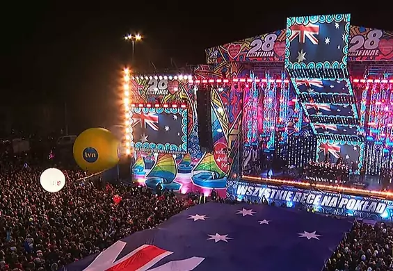 Flaga i hymn Australii podczas 28. Finału WOŚP. Na koncie jest ponad 115 mln złotych - to nowy rekord