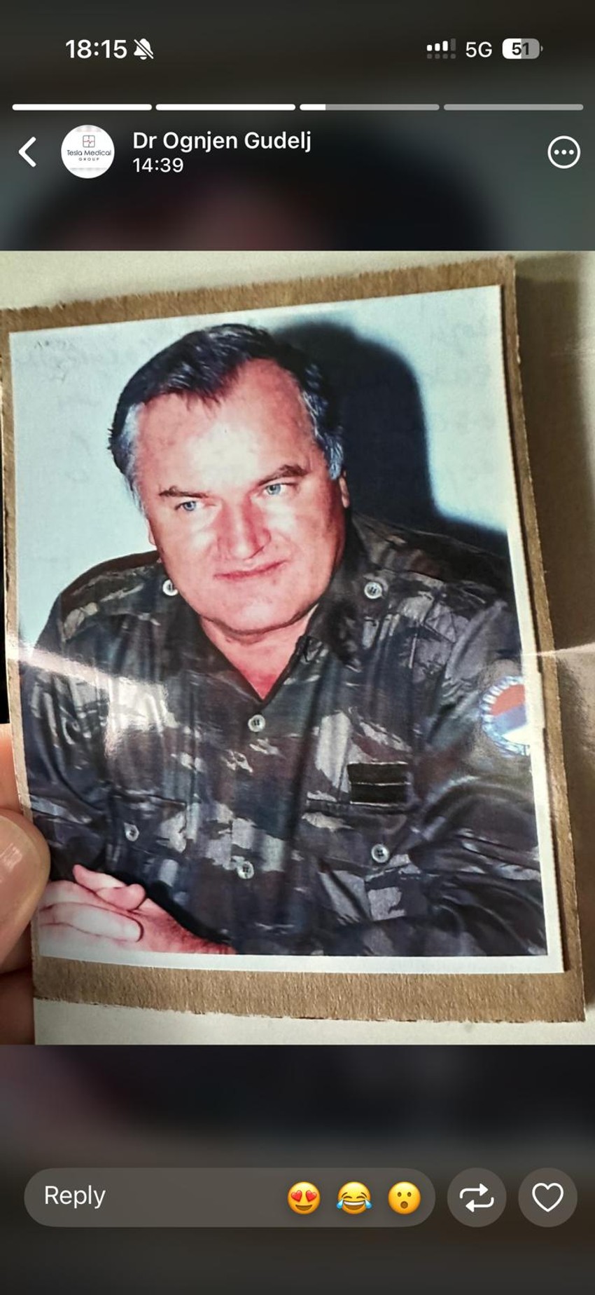 Posveta Ratka Mladića lekaru