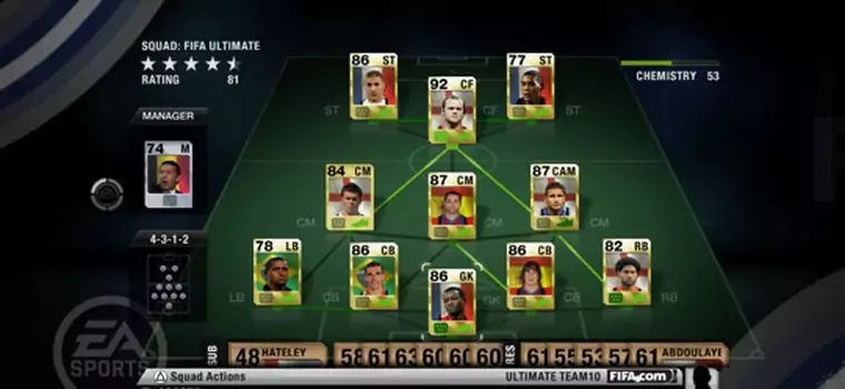 FIFA 10: tryb Ultimate Team umożliwi stworzenie drużyny gwiazd...