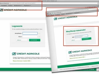 Credit Agricole - atak phishingowy