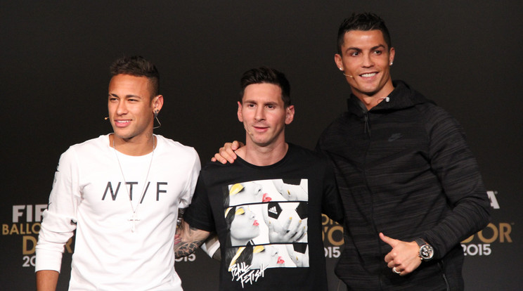 A legutóbbi Aranylabda-szavazáson is ők hárman voltak a jelöltek. Ott végül Ronaldo nyert /Fotó: AFP