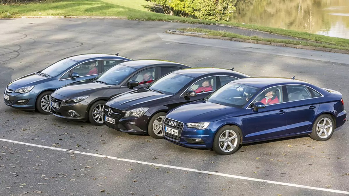 Audi A3 kontra Mazda 3, Mercedes CLA i Opel Astra - Czy sedany dodają prestiżu?