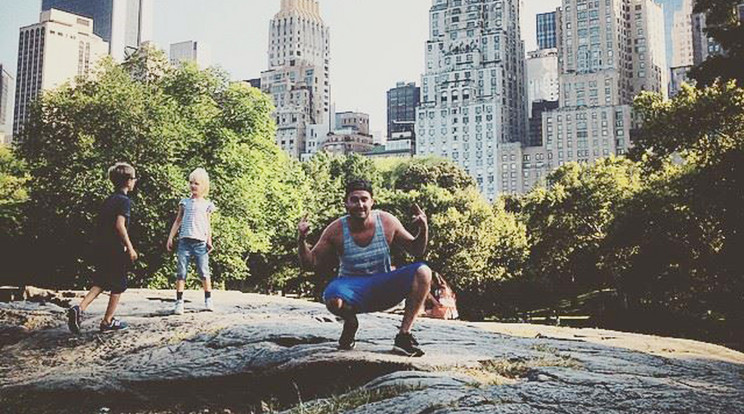 Viktor a Central Parkban szeret futni, ha külföldön van /Fotó: Facebook