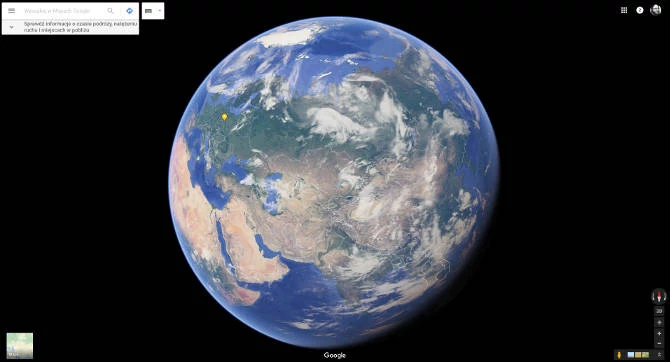 Mapy Google z trybem globu