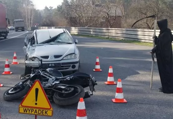 Mocna akcja kieleckich policjantów: śmierć z kosą czeka na nieuważnych kierowców