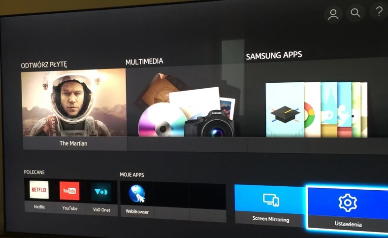 Funkcje Smart TV w UBD-K8500 przypominają te z telewizorów Samsung