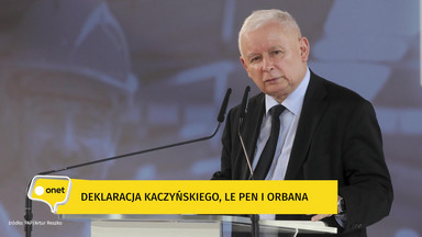 Kaczyński podpisał dokument z Le Pen i Orbanem. Broniatowski: miała być wielka frakcja prawicy, a jest mglista deklaracja