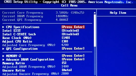 Cell Menu – centrum dowodzenia dla podkręcaczy