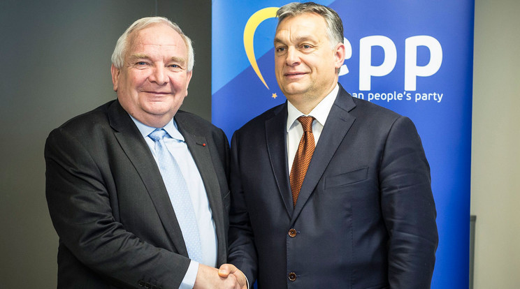 Joseph Daul és Orbán Viktor / MTI Fotó: Miniszterelnöki Sajtóiroda / Szecsődi Balázs