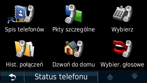 Z poziomu nawigacji mamy dostęp do podstawowych funkcji telefonu