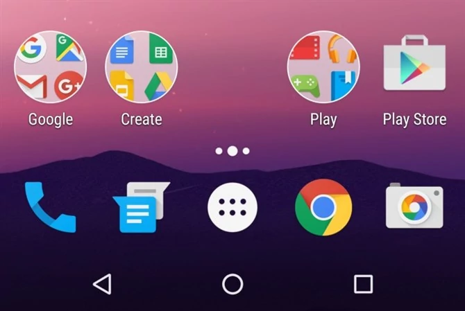 Nowe foldery dla aplikacji w Androidzie N