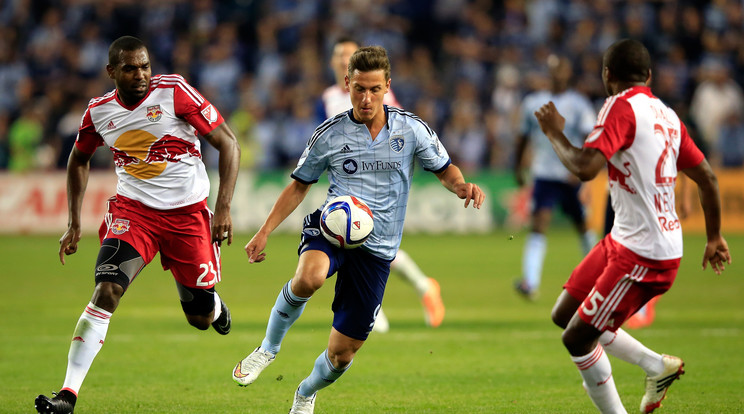 Németh (labdával) 2014
és 2016 között már focizott a Sporting
Kansas Cityben /Fotó: Getty Images