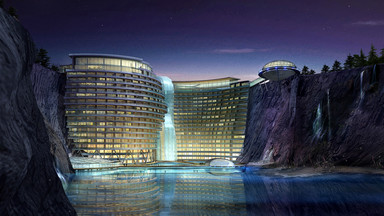 Hotel InterContinental Shimao w Chinach - luksusowy hotel w kamieniołomie z częścią podwodną