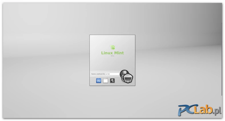 Ekran logowania Linux Mint 13 (kliknij, żeby powiększyć)