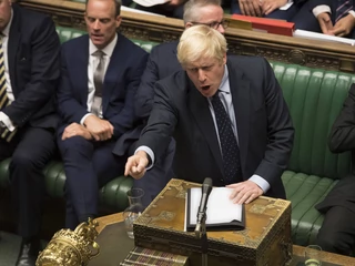 Boris Johnson, premier Wielkiej Brytanii, przemawia w Izbie Gmin. Londyn, 3 września 2019 r.