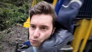 Autor filmu "Kicked in the head by a train" ("Kopnięty w głowę przez pociąg") z Machu Picchu, chce zarobić na swoim nagraniu