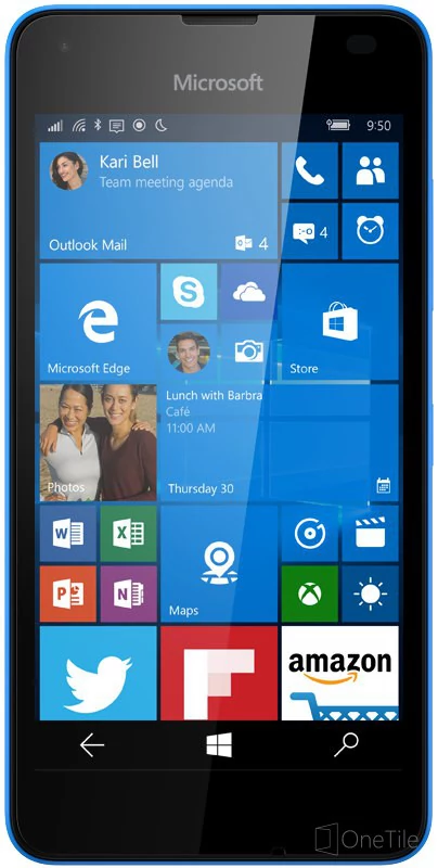 Lumia 550 w niebieskim kolorze