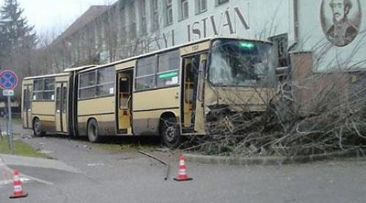 Suli mellett landolt a busz