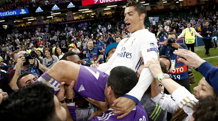 A Bajnokok Ligájában 
a Ronaldo vezette Real 
Madrid volt képes először
 a címvédésre/Fotó:AFP
