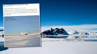 Samolot wylądował na Antarktydzie. Nagranie robi wrażenie [WIDEO]