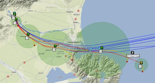 W ramach pierwszej fazy eksperymentu Google wypuściło 30 balonów w okolicach nowozelandzkiego miasta Christchurch