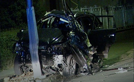 Od automobila nakon eksplozije ostala smao olupina