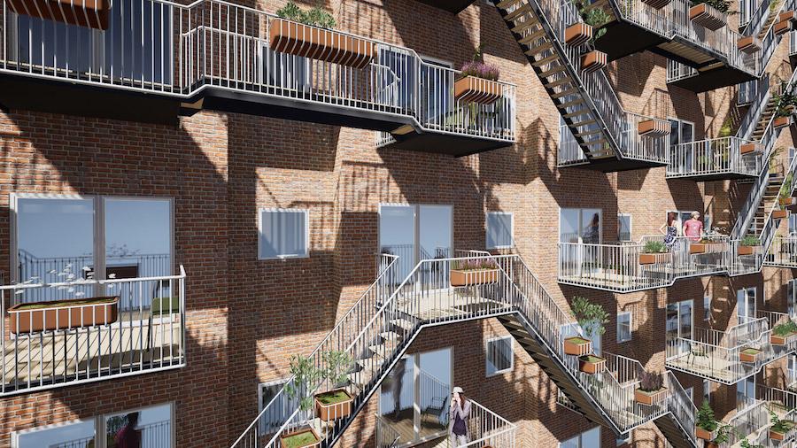 Balkony socjalne projektu Edwina Van Capelleveena