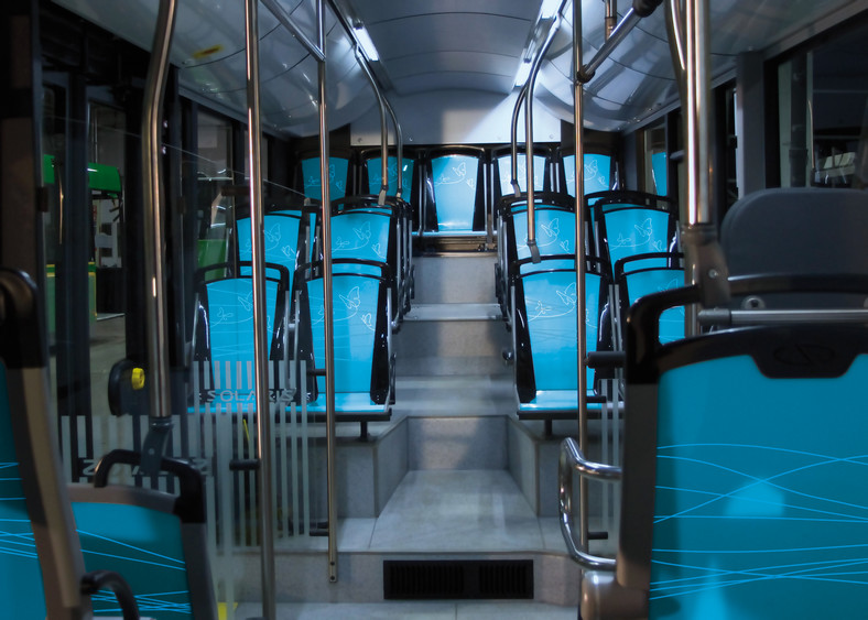 Wnętrze autobusu Solaris electric