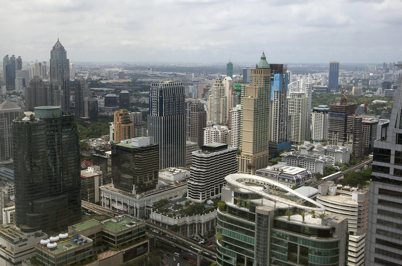 Centrum biznesowe w Bangkoku, stolicy Tajlandii