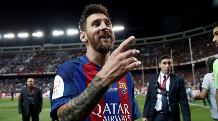Lionel Messi marad a Barcánál/Fotó: AFP