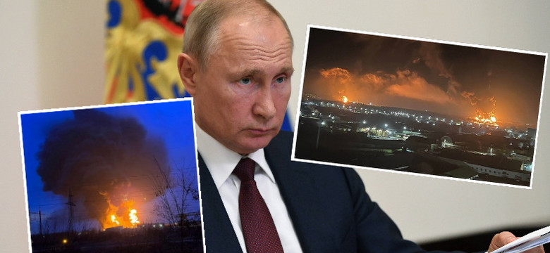 Potężny pożar w rosyjskim Briańsku. Propaganda oskarża Ukrainę