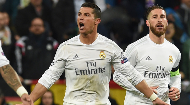Ramos és Ronaldo ellentétes véleményen vannak a mérkőzést illetően /Fotó: AFP