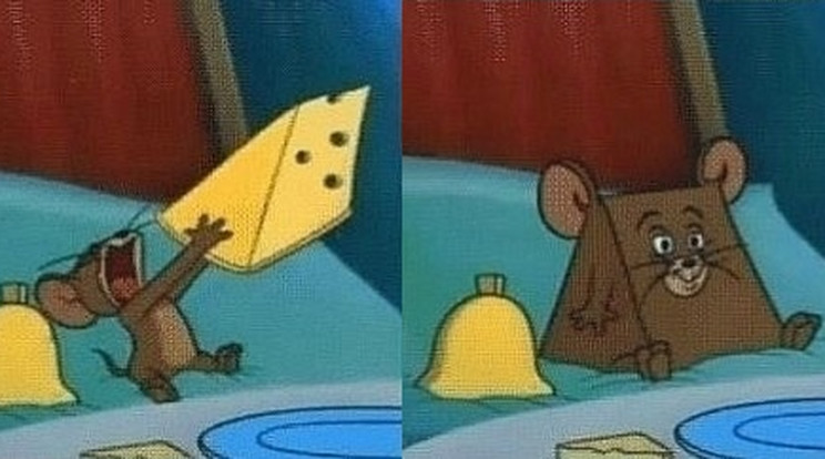 Úgy esszük a sajtot, mint Jerry egér /Fotó: Imgur