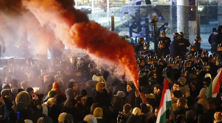 Szerda óta tartanak a tiltakozások / Fotó: Fuszek Gábor