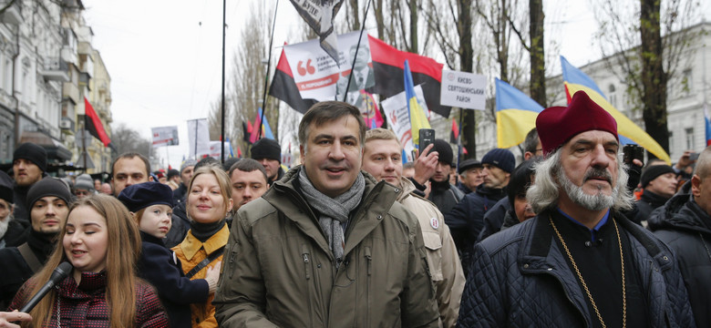 Saakaszwili nawołuje do impeachmentu Poroszenki. Demonstracja w Kijowie