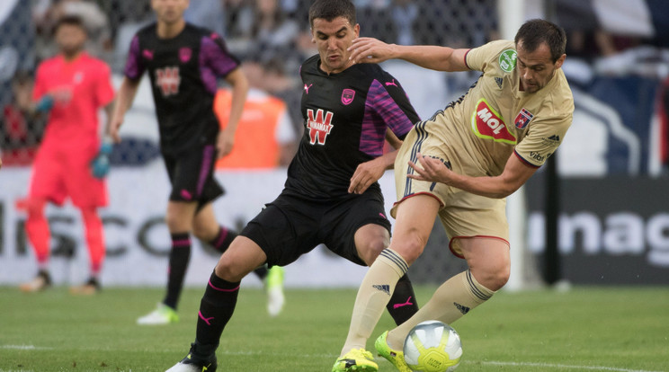 Lazovics (jobbra) és a videoton harcosan játszott és a visszavágón ledolgozhatják a hátrányt a Bordeaux ellen /MTI