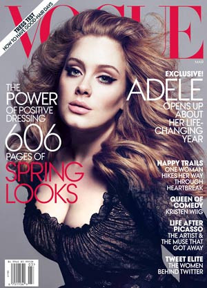 Adele na okładce marcowego "Vogue UK"