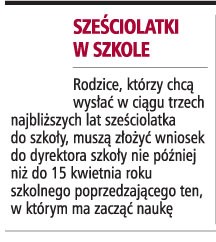 Sześciolatki w szkole