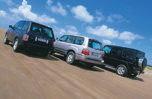 Range Rover kontra Toyota LandCriuser i Mercedes Klasy G