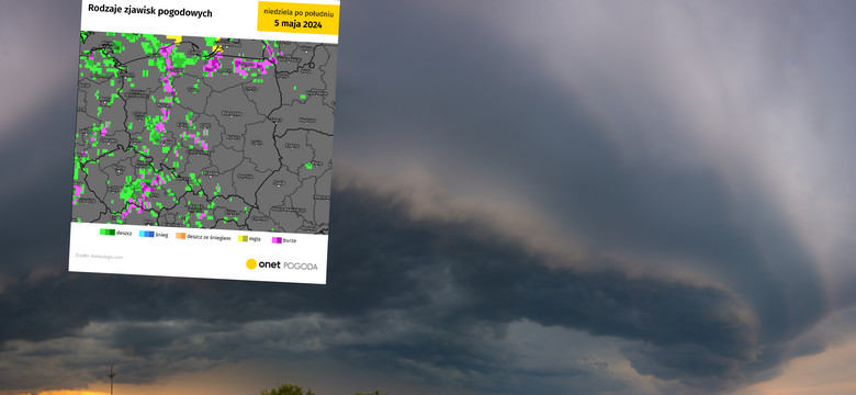 Ostatni dzień majówki z groźną pogodą. Burze obejmą całą Polskę [PROGNOZA]