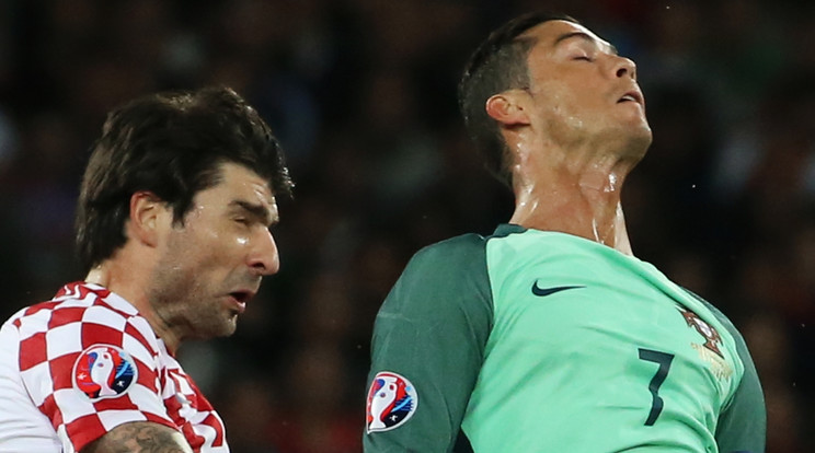 Ronaldo (képünkön jobbra) nem brillírozott a horvátok ellen /Fotó: AFP