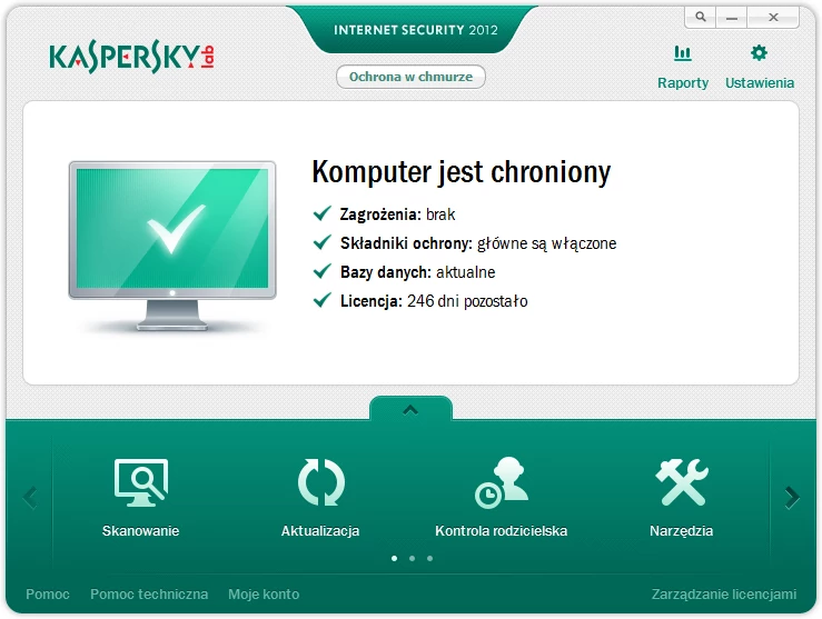 Kaspersky Internet Security 2012 – ekran główny (źródło: Kaspersky Lab)